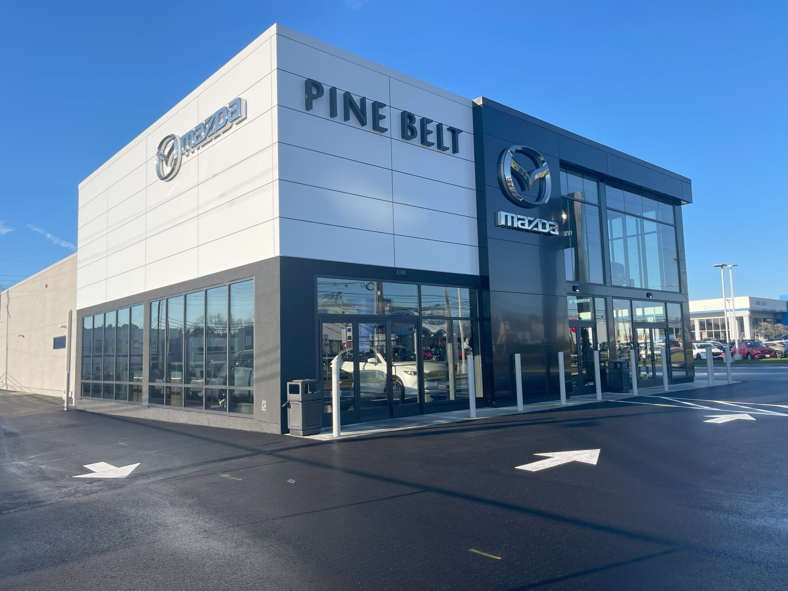 Exterior of Mazda car dealership in Pine Belt